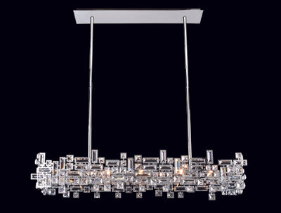 Allegri - 11199-010-FR001 - Eight Light Island Pendant - Vermeer - Chrome