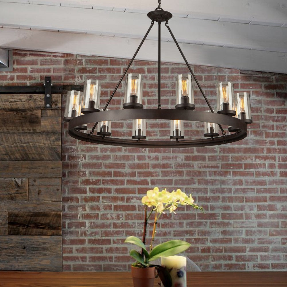 Artcraft - AC10002 - 12 Light Chandelier - Menlo Park - Oil Rubbed Bronze