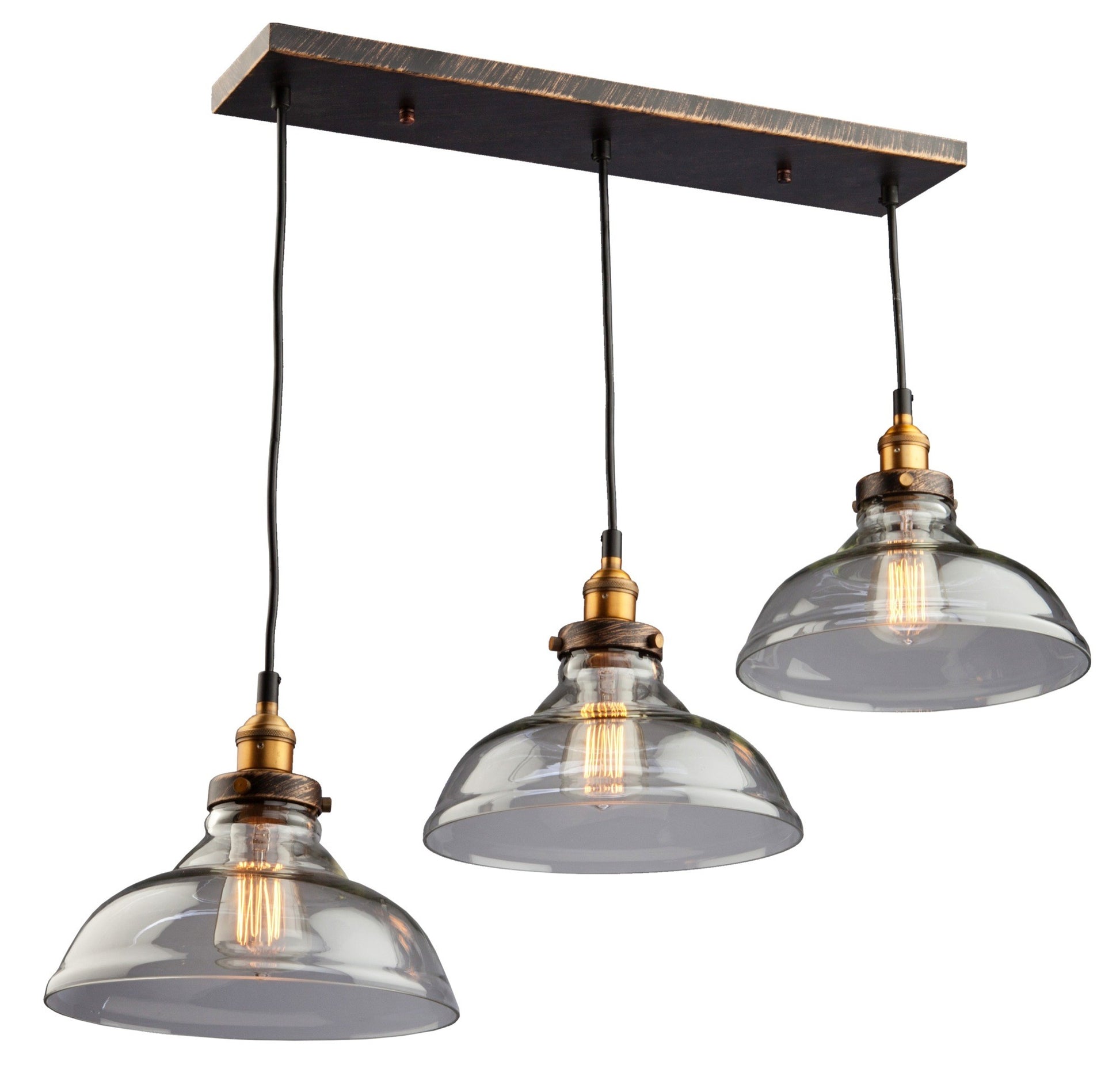 Artcraft - AC10170 - Three Light Pendant - Greenwich - Bronze & Copper