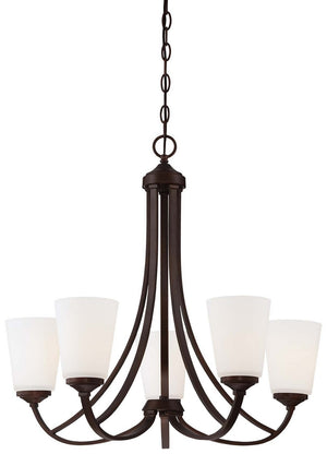 Minka-Lavery - 4965-284 - Five Light Chandelier - Overland Park - Vintage Bronze