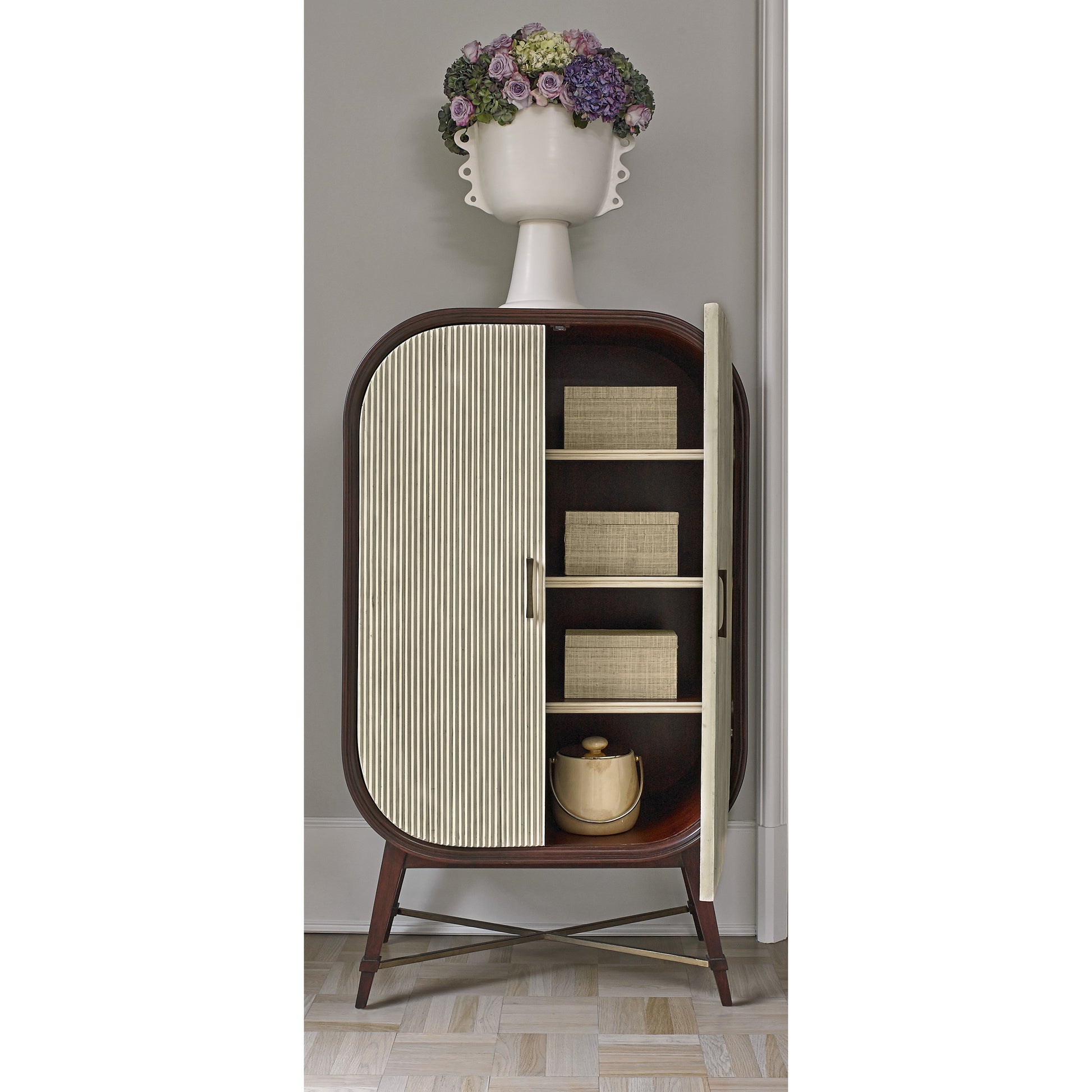 Ambella Home - 12542-820-002 - Cabinet - Elliptic - Mahogany Solids and Veneers