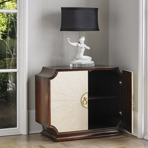 Ambella Home - 12549-820-001 - Cabinet - Coco - Mahogany Solids and Veneers with Faux Parchment