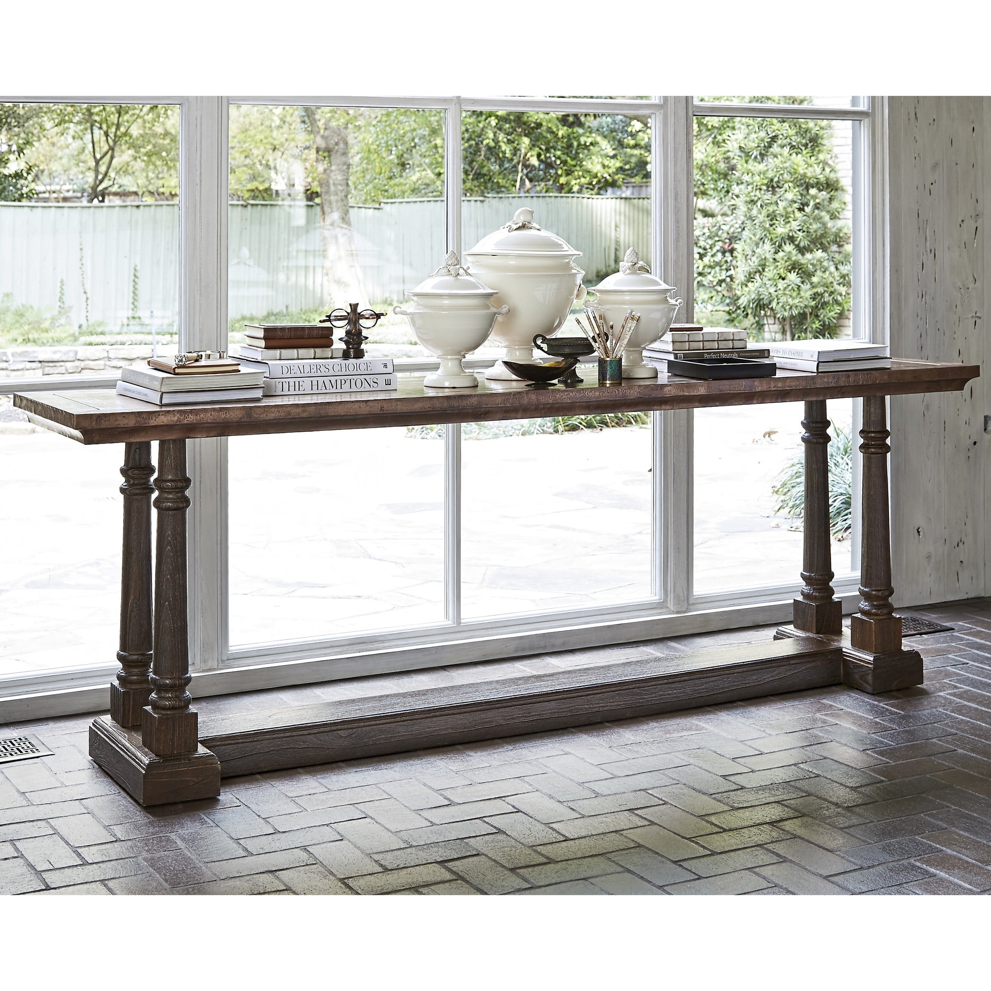 Ambella Home - 17542-850-001 - Console Table - Lismore - Brown, Copper with Antique