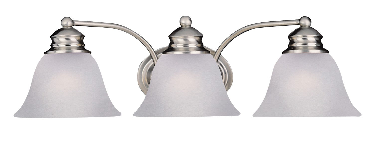 Maxim - 2688FTSN - Three Light Bath Vanity - Malaga - Satin Nickel
