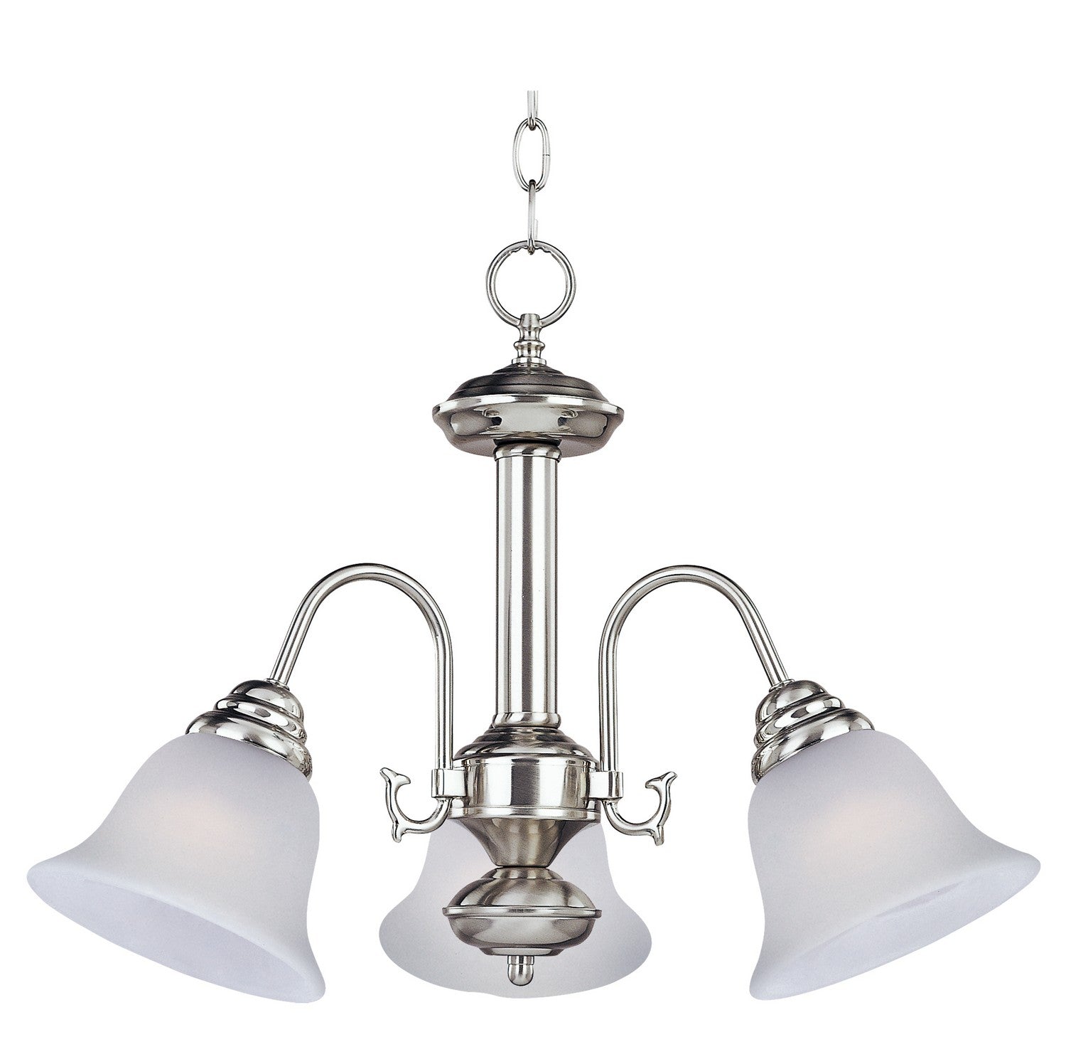 Maxim - 2697FTSN - Three Light Chandelier - Malaga - Satin Nickel