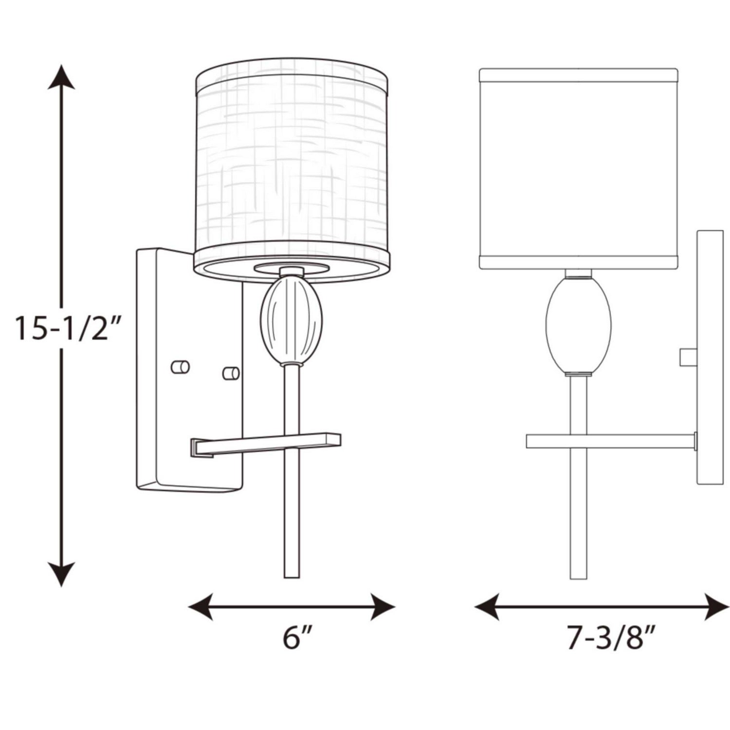 Progress Lighting - P2060-15 - One Light Bath Bracket - Status - Polished Chrome