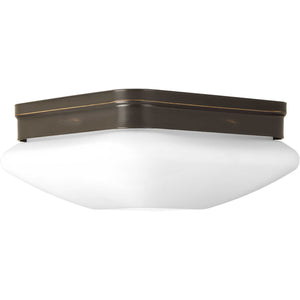 Progress Lighting - P3549-20 - Two Light Flush Mount - Appeal - Opal - Antique Bronze