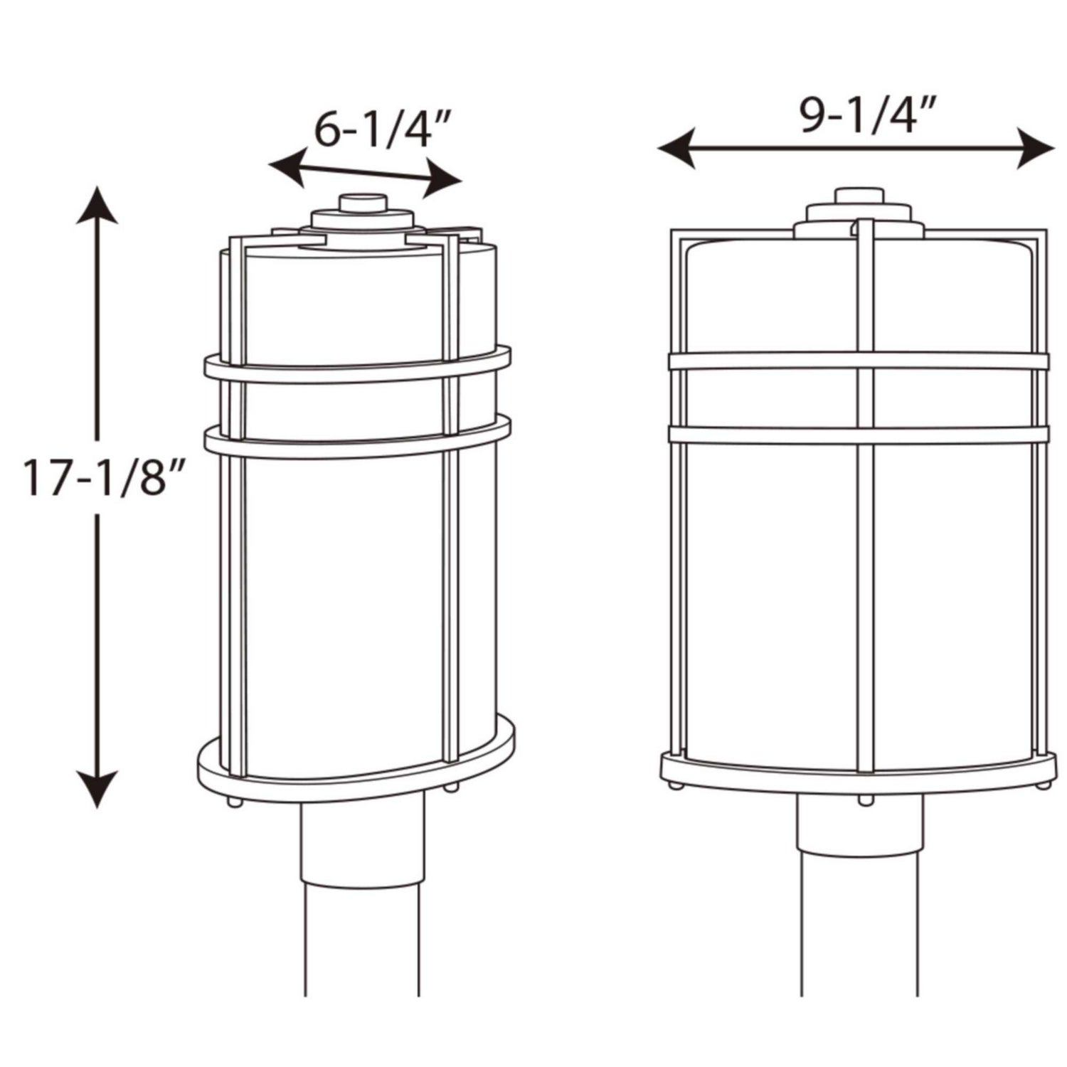 Progress Lighting - P6428-31 - One Light Post Lantern - Format - Black