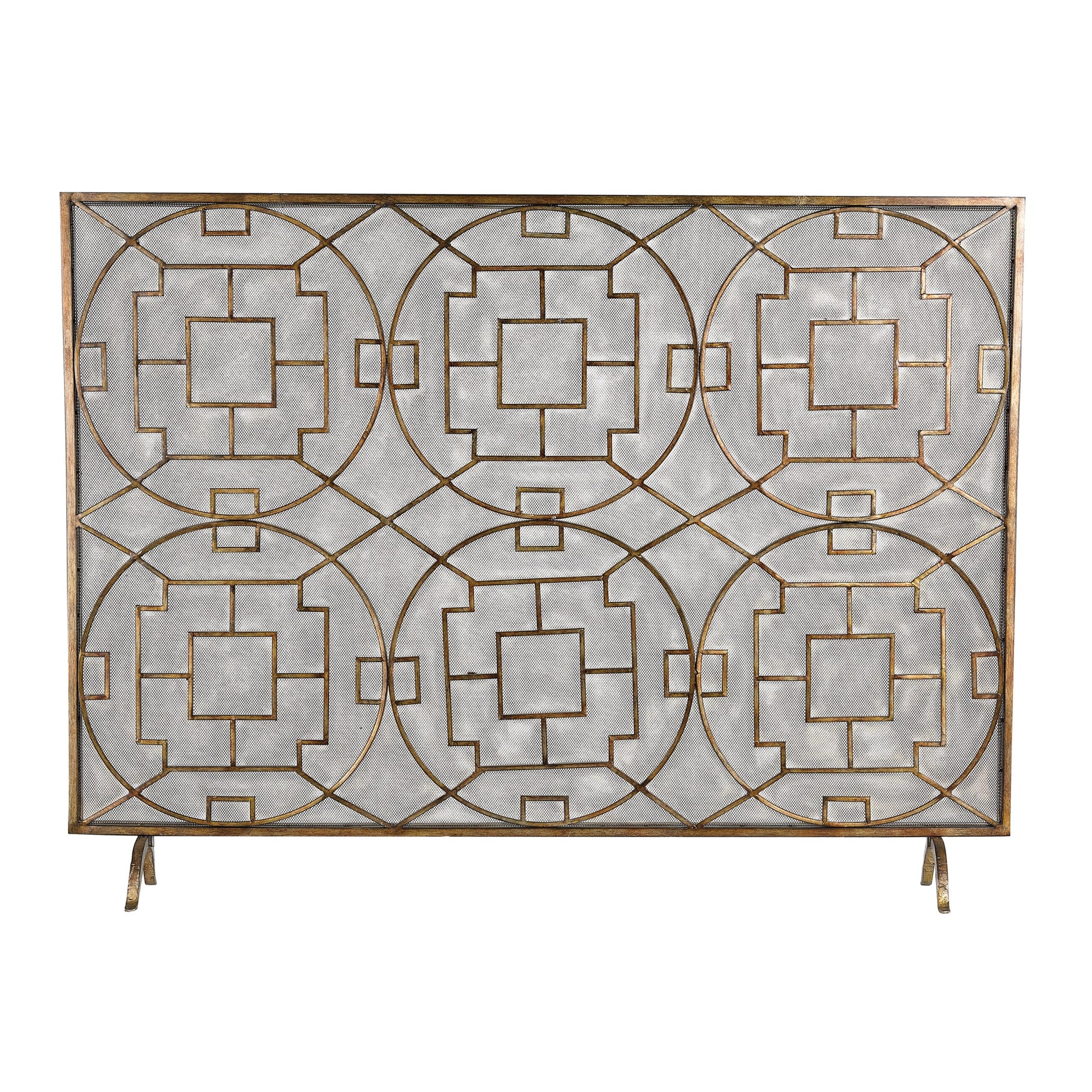 ELK Home - 51-10160 - Fire Screen - Geometric - Antique Bronze