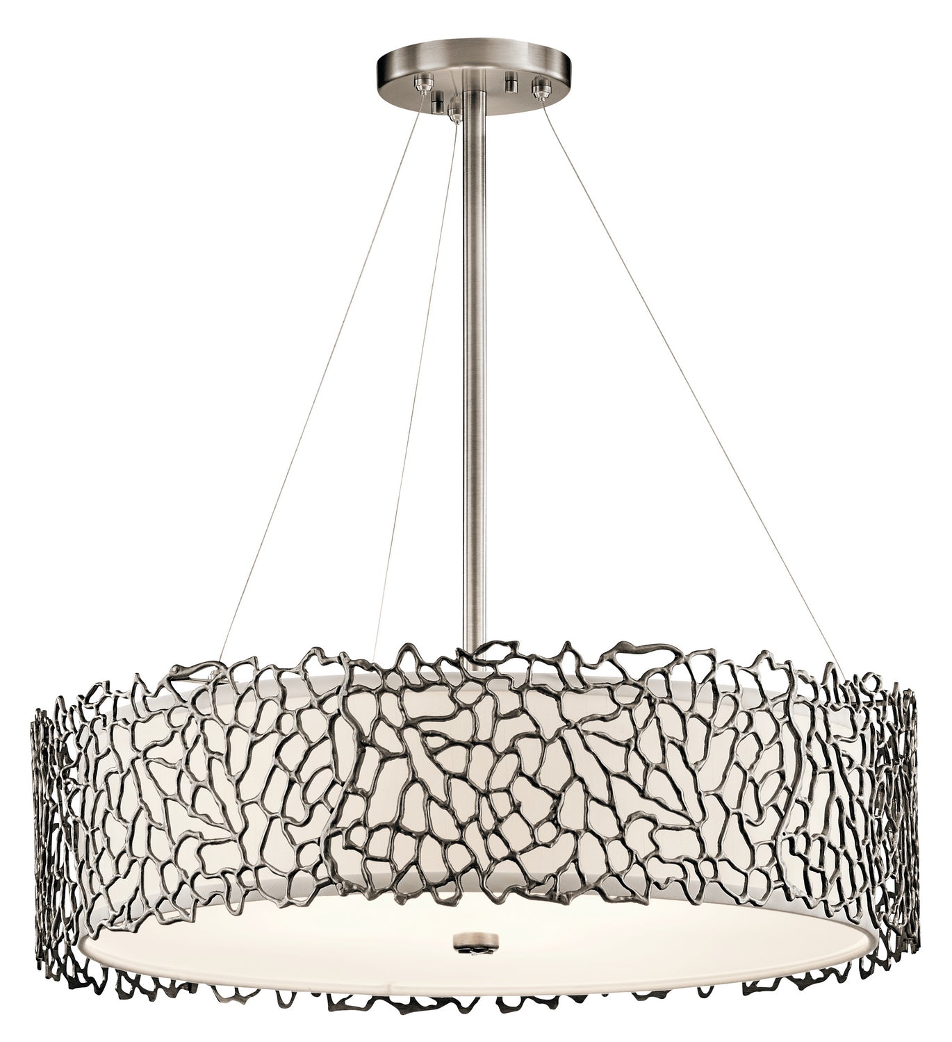 Kichler - 43347CLP - Four Light Chandelier - Silver Coral - Classic Pewter