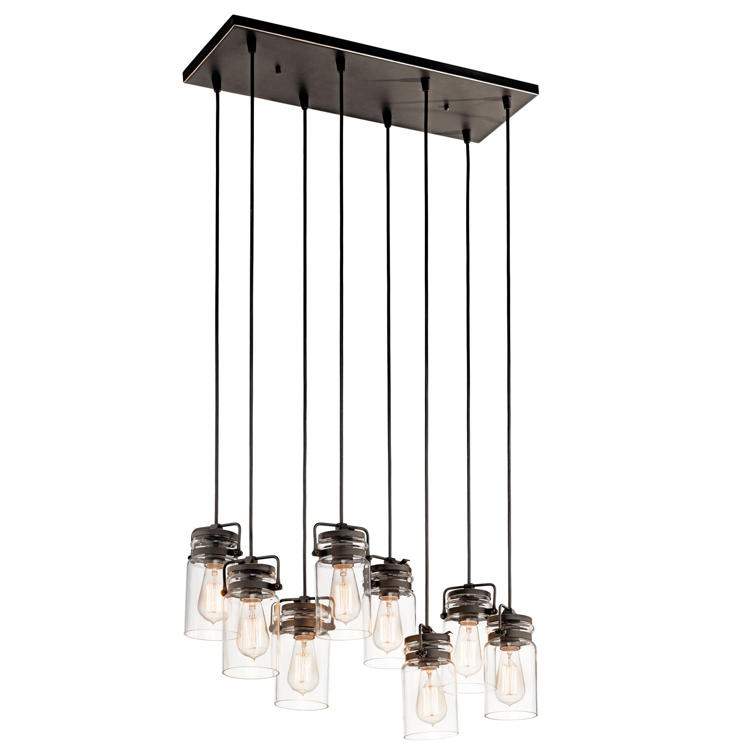 Kichler - 42890OZ - Eight Light Linear Chandelier - Brinley - Olde Bronze