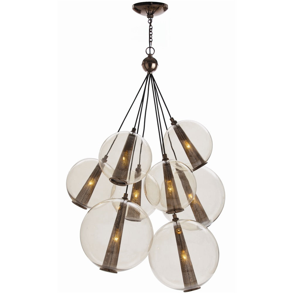 Arteriors - DK89903 - Eight Light Cluster - Caviar - Smoke