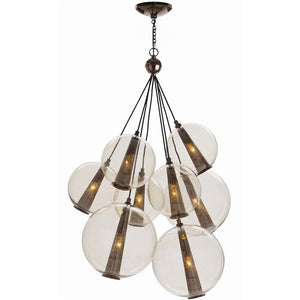 Arteriors - DK89903 - Eight Light Cluster - Caviar - Smoke