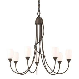 Hubbardton Forge - 103049-SKT-05-GG0444 - Seven Light Chandelier - Flora - Bronze