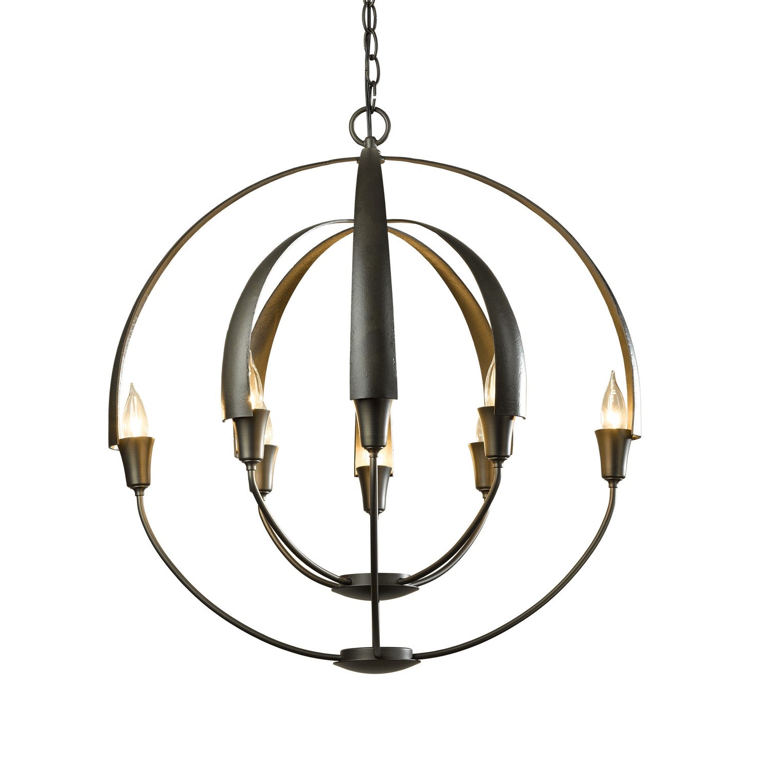 Hubbardton Forge - 104205-SKT-07 - Eight Light Chandelier - Cirque - Dark Smoke