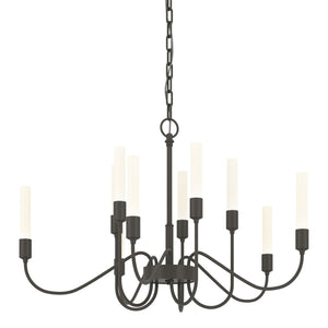 Hubbardton Forge - 106030-SKT-07 - Ten Light Chandelier - Lisse - Dark Smoke