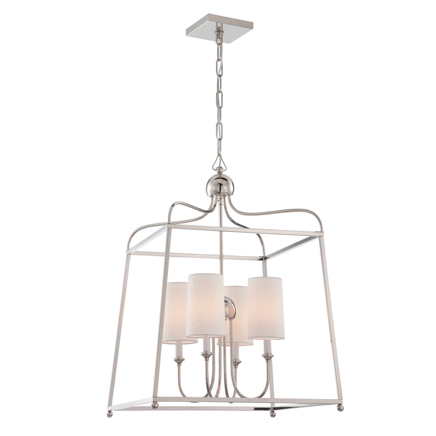 Crystorama - 2244-PN - Four Light Chandelier - Sylvan - Polished Nickel