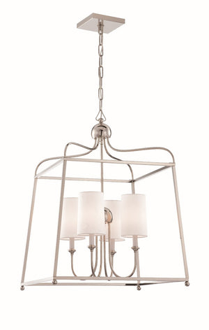 Crystorama - 2244-PN - Four Light Chandelier - Sylvan - Polished Nickel