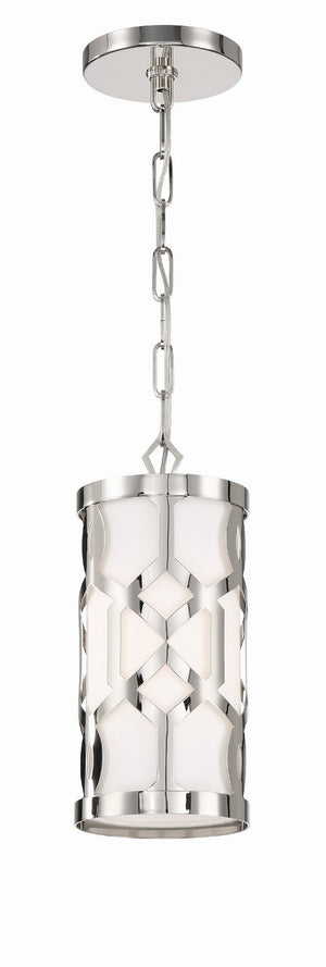 Crystorama - 2260-PN - One Light Pendant - Jennings - Polished Nickel