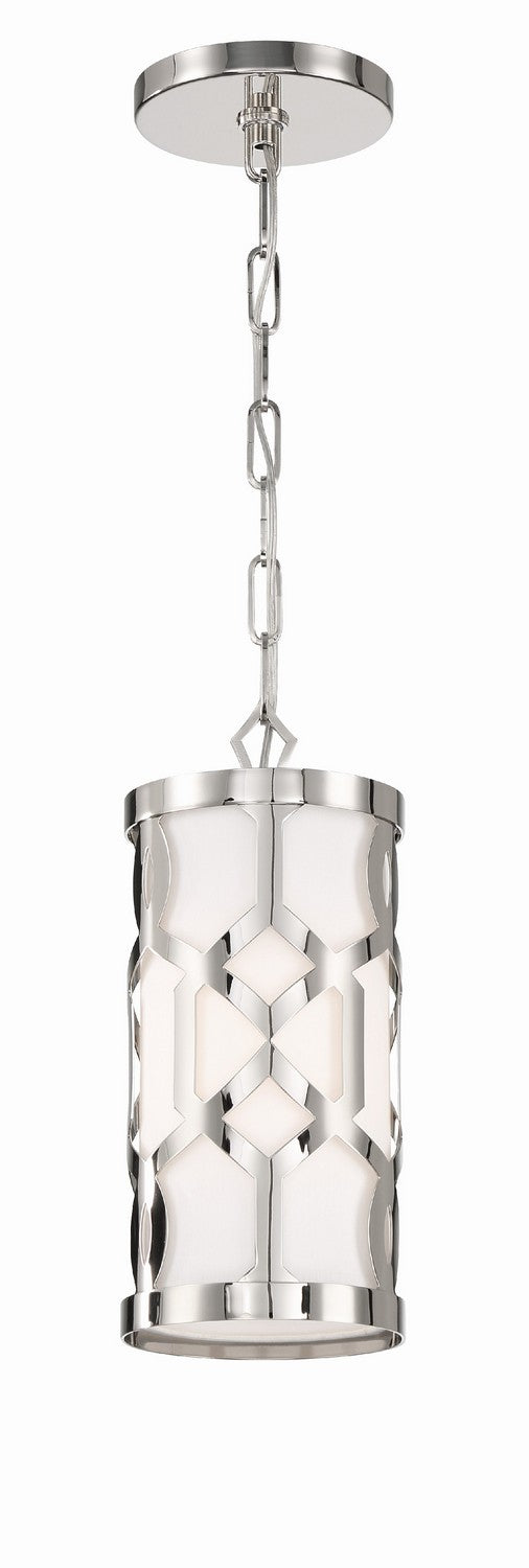 Crystorama - 2260-PN - One Light Pendant - Jennings - Polished Nickel