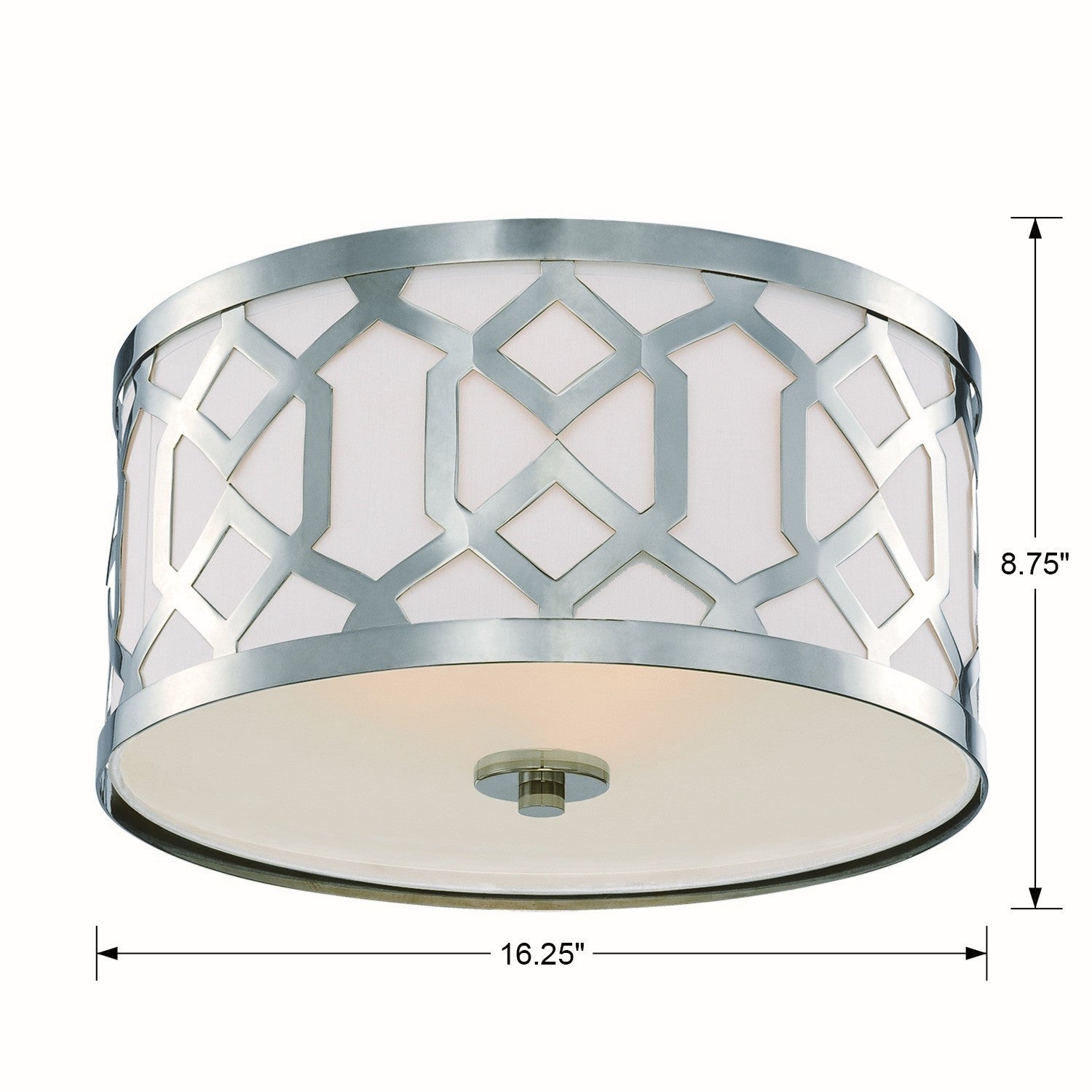 Crystorama - 2263-PN - Three Light Flush Mount - Jennings - Polished Nickel