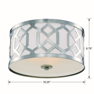 Crystorama - 2263-PN - Three Light Flush Mount - Jennings - Polished Nickel