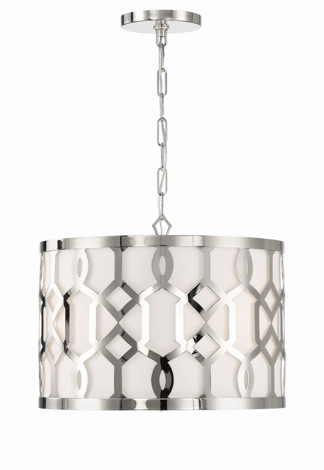 Crystorama - 2265-PN - Three Light Chandelier - Jennings - Polished Nickel