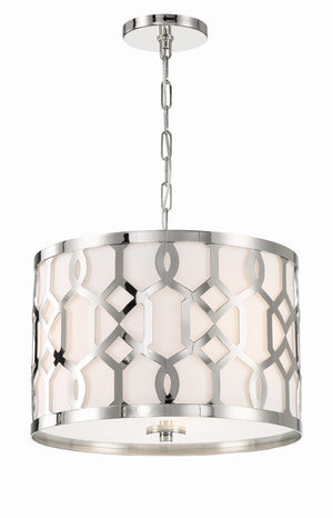 Crystorama - 2265-PN - Three Light Chandelier - Jennings - Polished Nickel