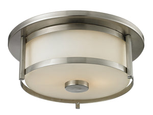 Z-Lite - 412F11 - Two Light Flush Mount - Savannah - Brushed Nickel