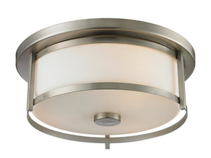 Z-Lite - 412F14 - Two Light Flush Mount - Savannah - Brushed Nickel