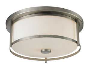 Z-Lite - 412F16 - Three Light Flush Mount - Savannah - Brushed Nickel