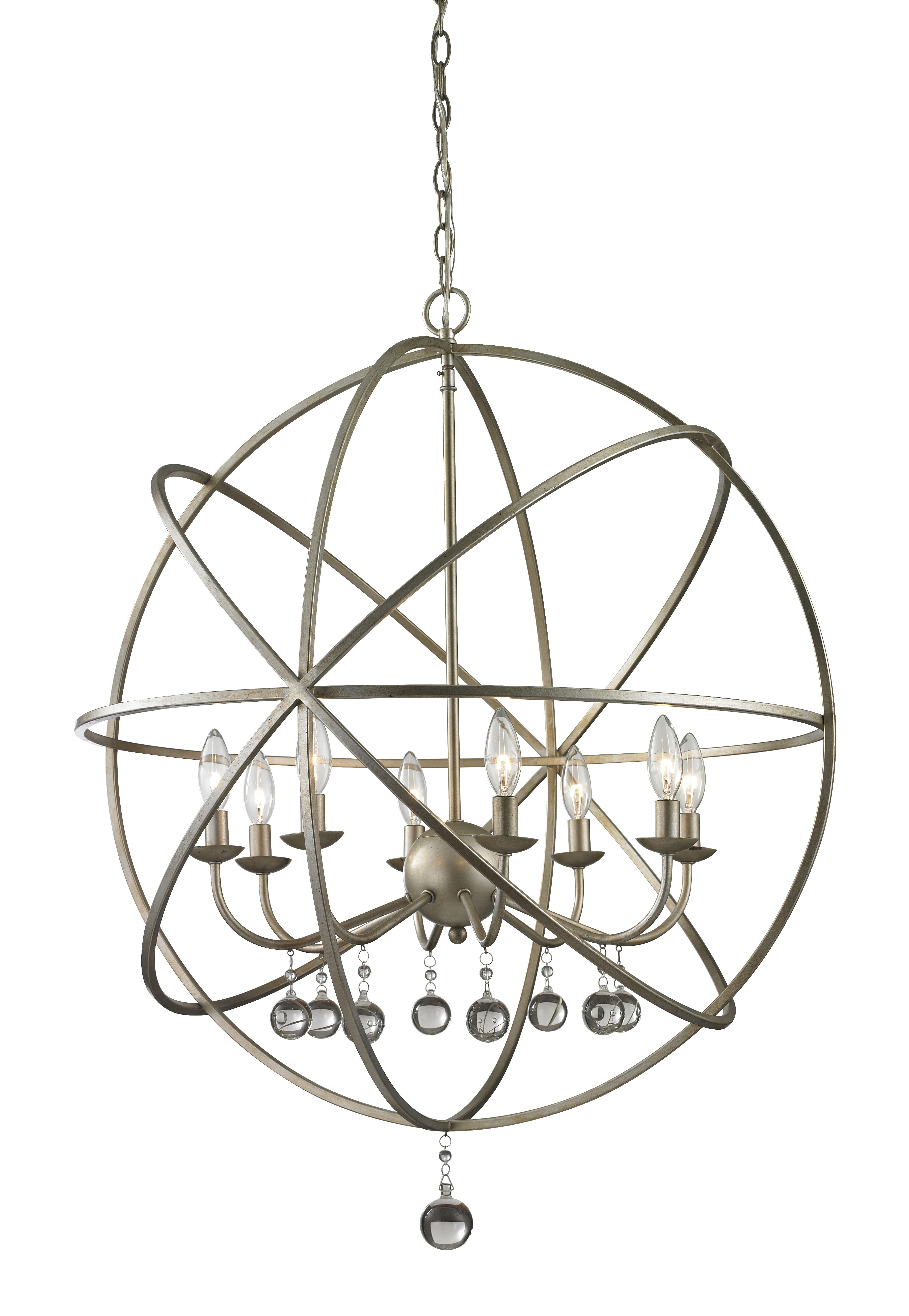 Z-Lite - 415-30 - Eight Light Chandelier - Acadia - Antique Silver