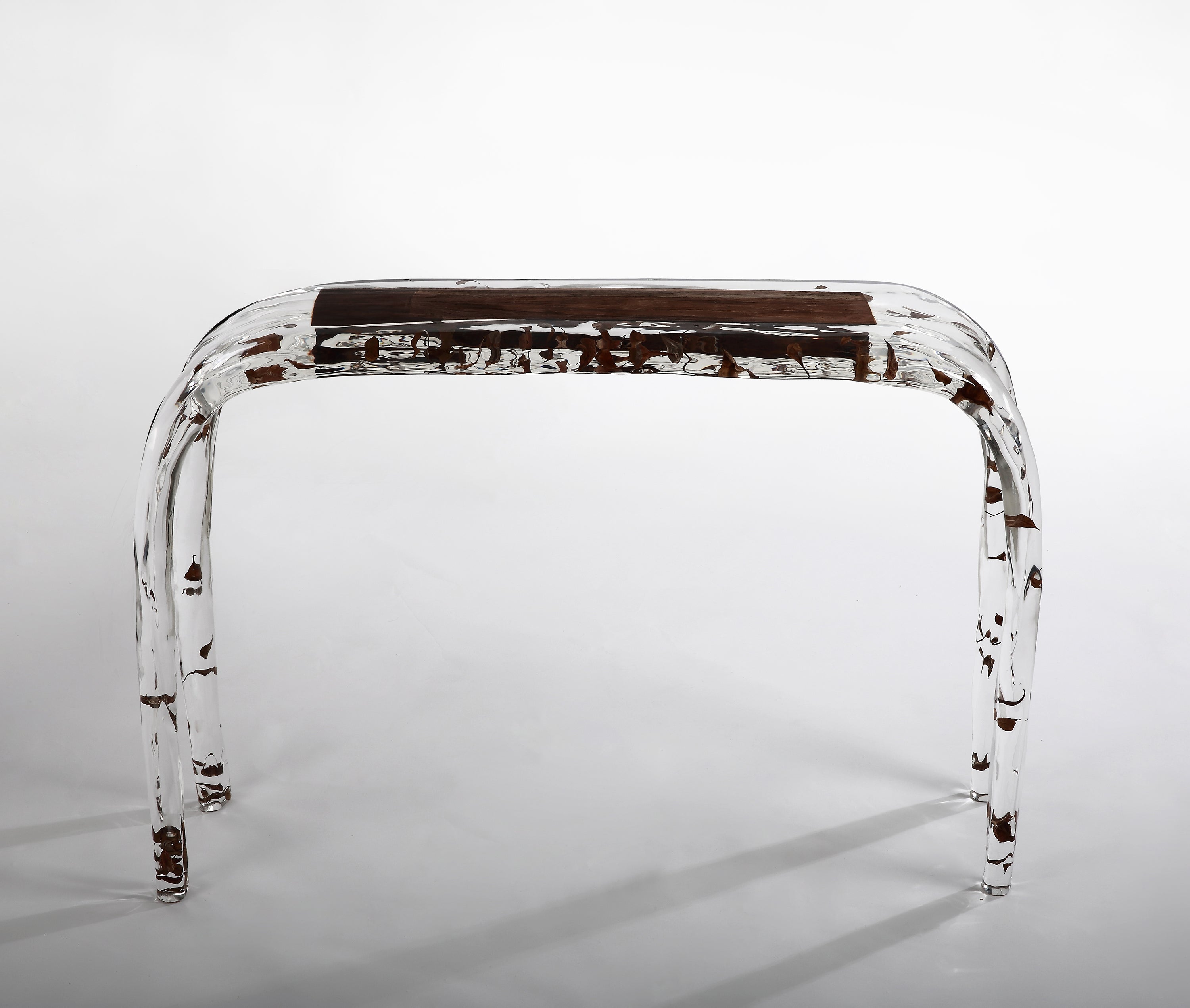 Crystal Wood Console Table