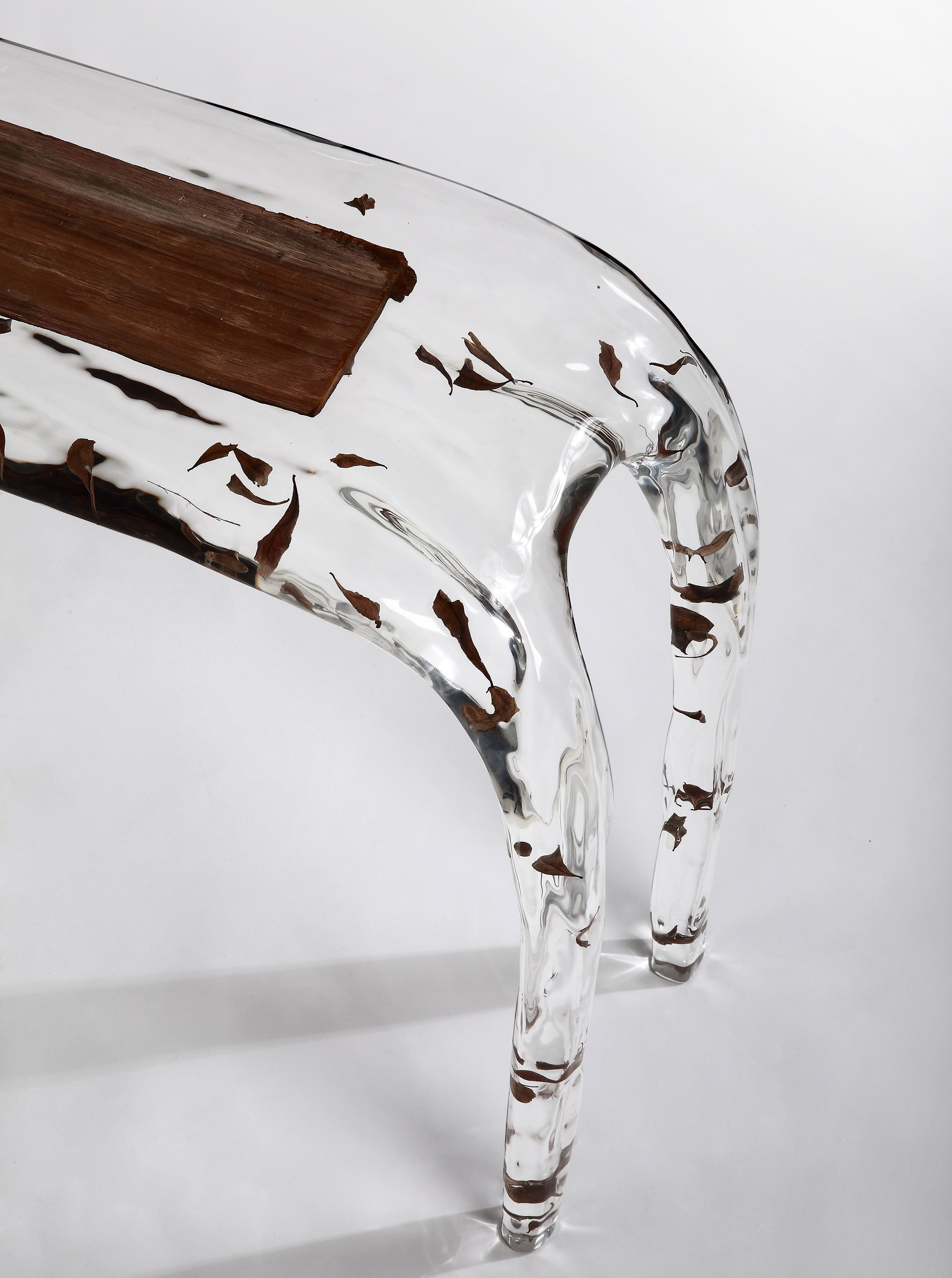 Crystal Wood Console Table