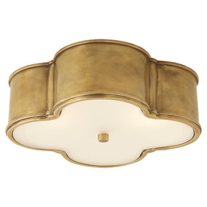 Visual Comfort Signature - AH 4015NB-FG - Three Light Flush Mount - Basil - Natural Brass