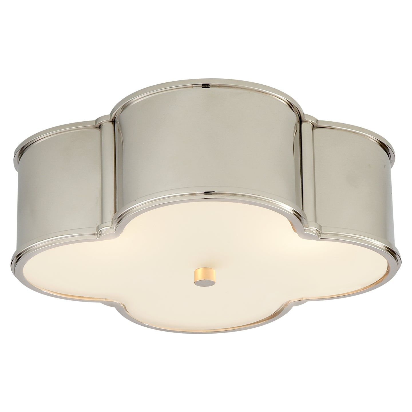 Visual Comfort Signature - AH 4015PN-FG - Three Light Flush Mount - Basil - Polished Nickel