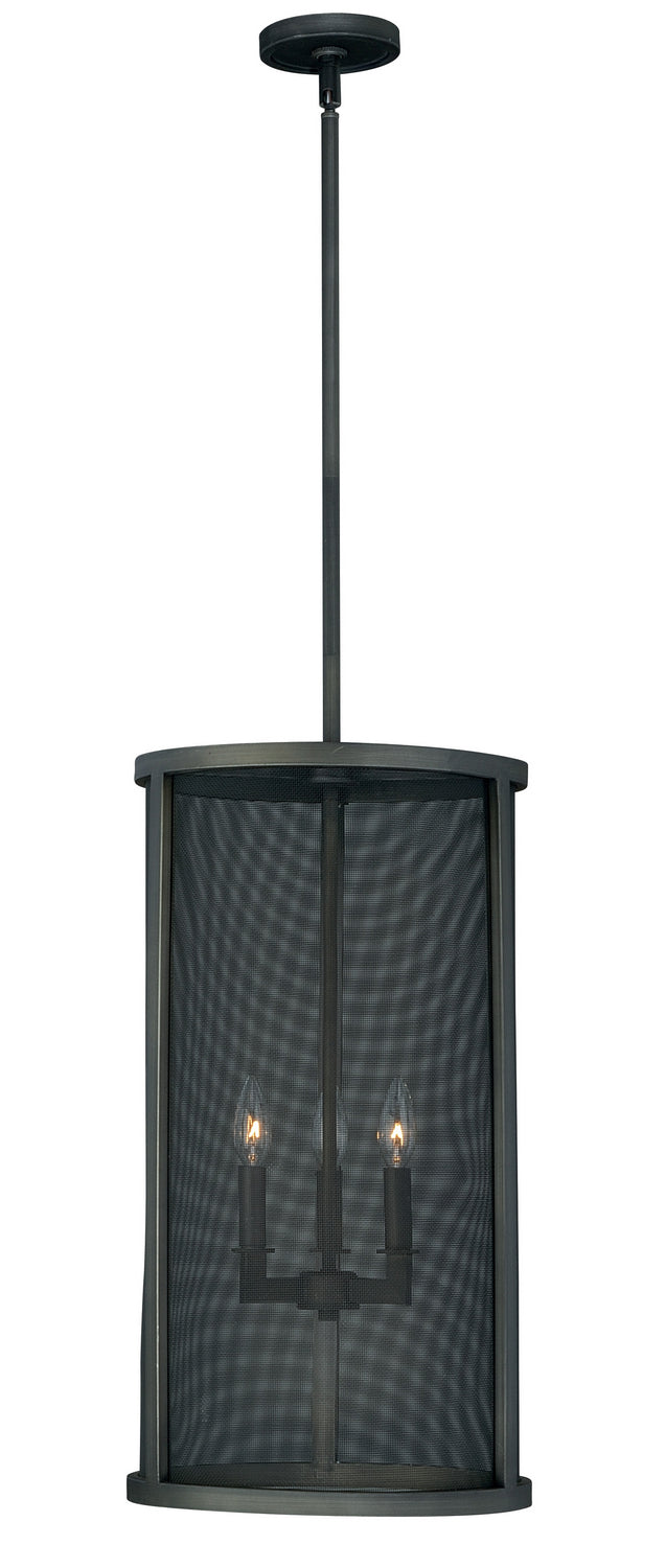 Vaxcel - P0101 - Three Light Pendant - Wicker Park - Warm Pewter
