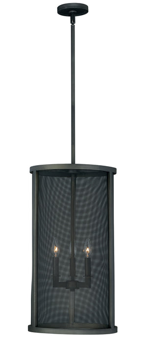 Vaxcel - P0101 - Three Light Pendant - Wicker Park - Warm Pewter