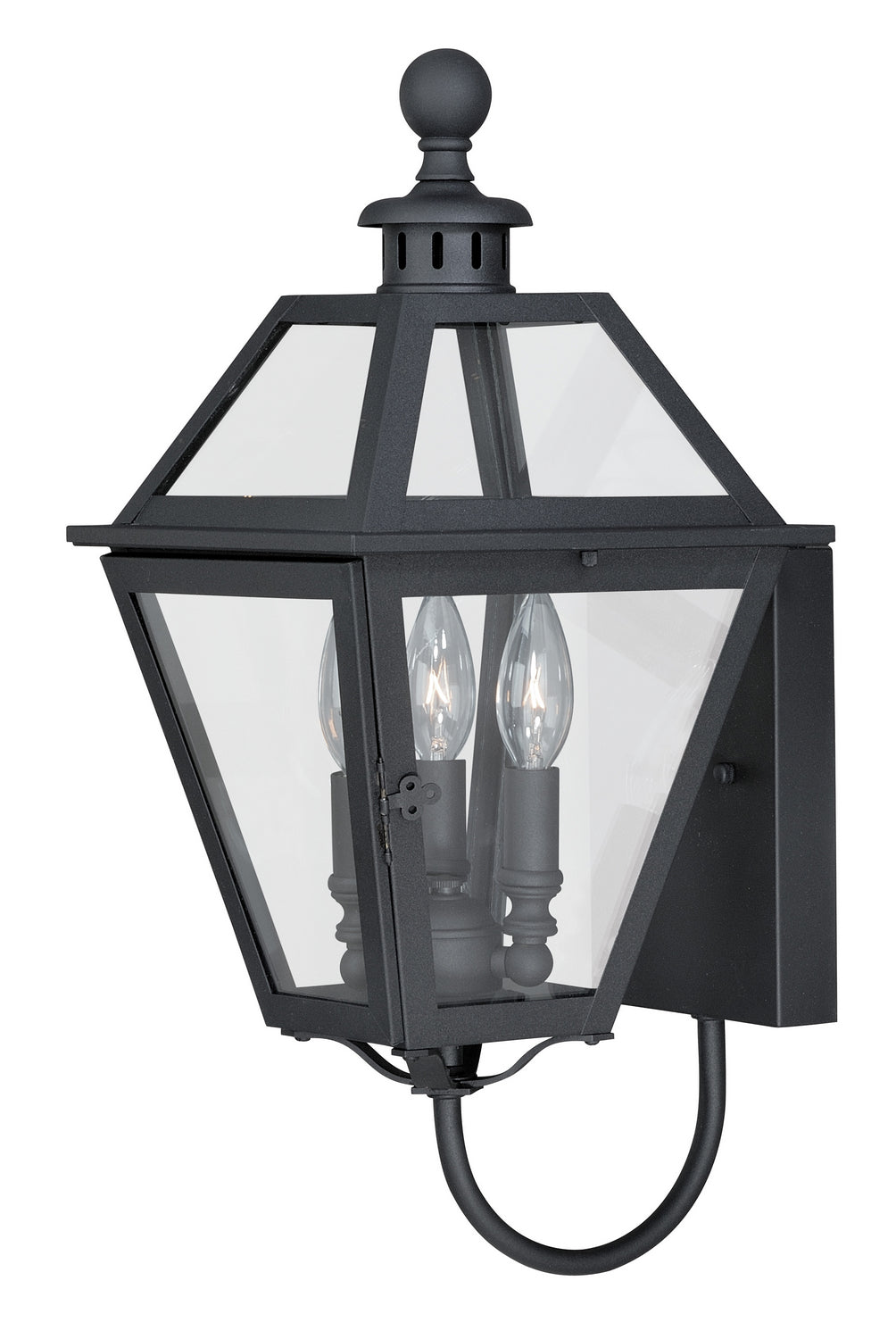 Vaxcel - T0079 - Three Light Outdoor Wall Mount - Nottingham - Textured Black