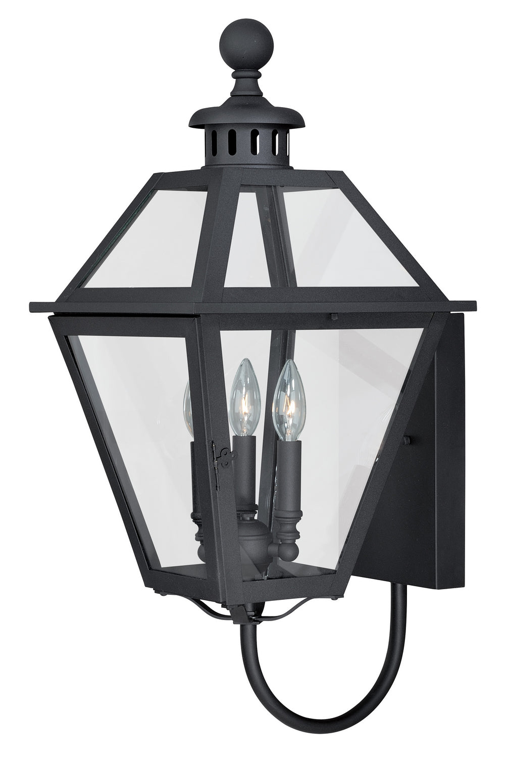 Vaxcel - T0080 - Three Light Outdoor Wall Mount - Nottingham - Textured Black