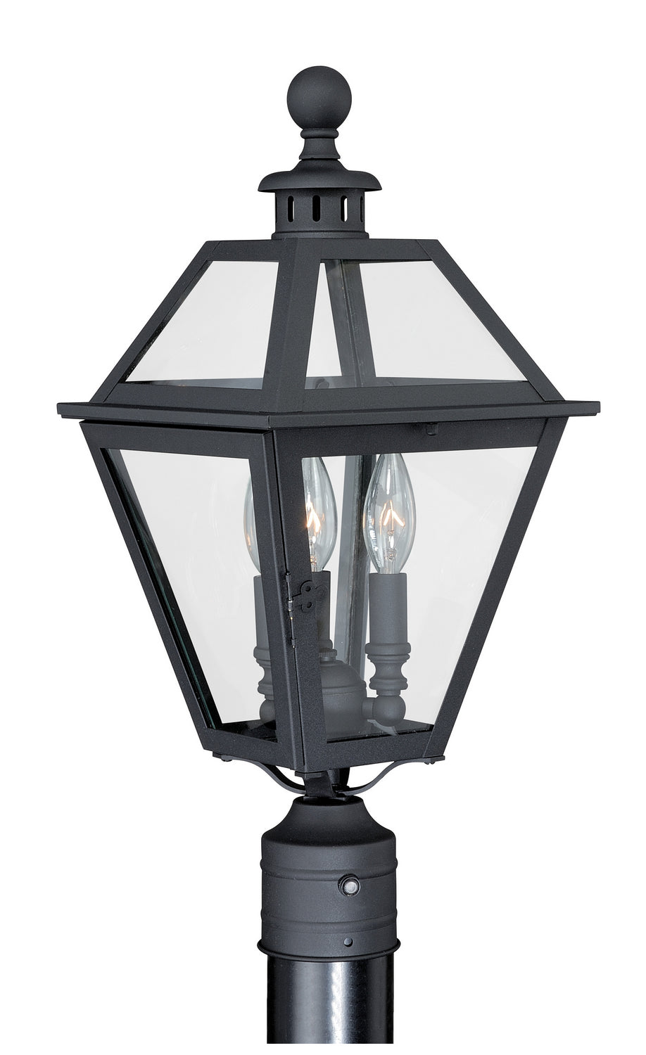 Vaxcel - T0082 - Three Light Outdoor Post Mount - Nottingham - Textured Black