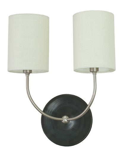 House of Troy - GS775-2-SNBM - Two Light Wall Lamp - Scatchard - Black Matte and Satin Nickel