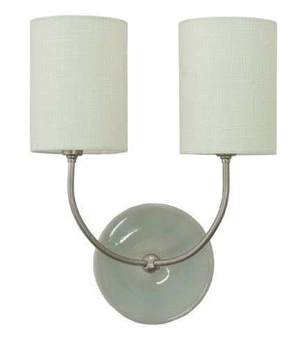 House of Troy - GS775-2-SNGG - Two Light Wall Lamp - Scatchard - Gray Gloss and Satin Nickel