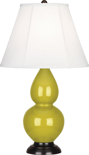 Robert Abbey - CI11 - One Light Accent Lamp - Small Double Gourd - Citron Glazed Ceramic w/Deep Patina Bronze