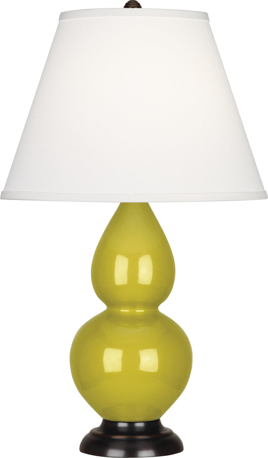 Robert Abbey - CI11X - One Light Accent Lamp - Small Double Gourd - Citron Glazed Ceramic w/Deep Patina Bronze