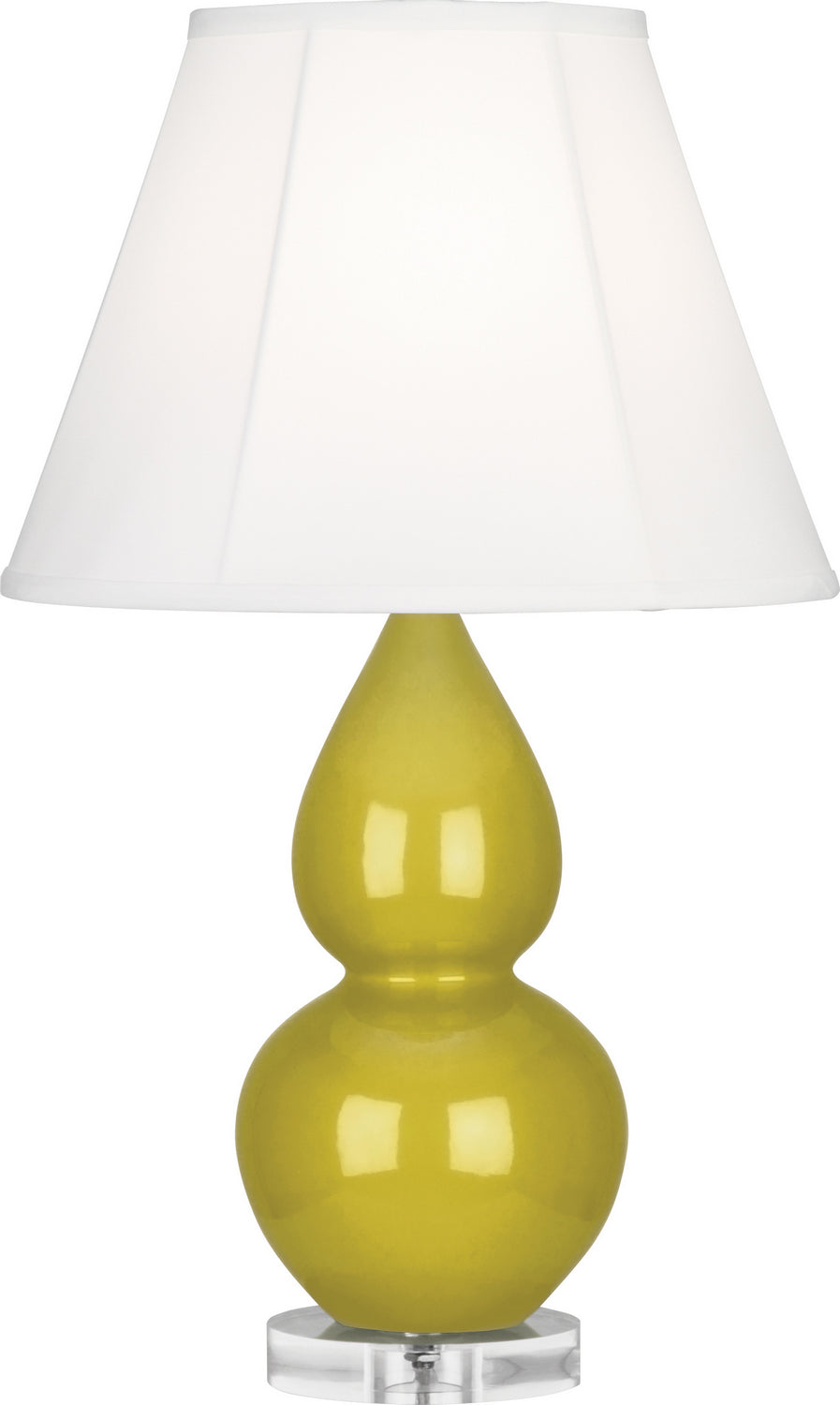 Robert Abbey - CI13 - One Light Accent Lamp - Small Double Gourd - Citron Glazed Ceramic w/Lucite Base