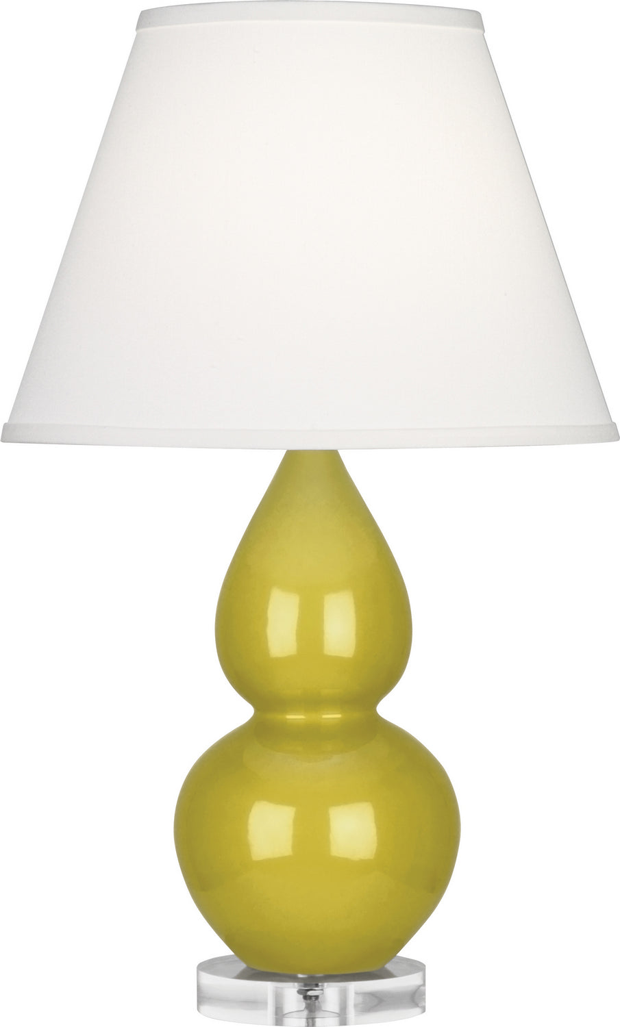 Robert Abbey - CI13X - One Light Accent Lamp - Small Double Gourd - Citron Glazed Ceramic w/Lucite Base