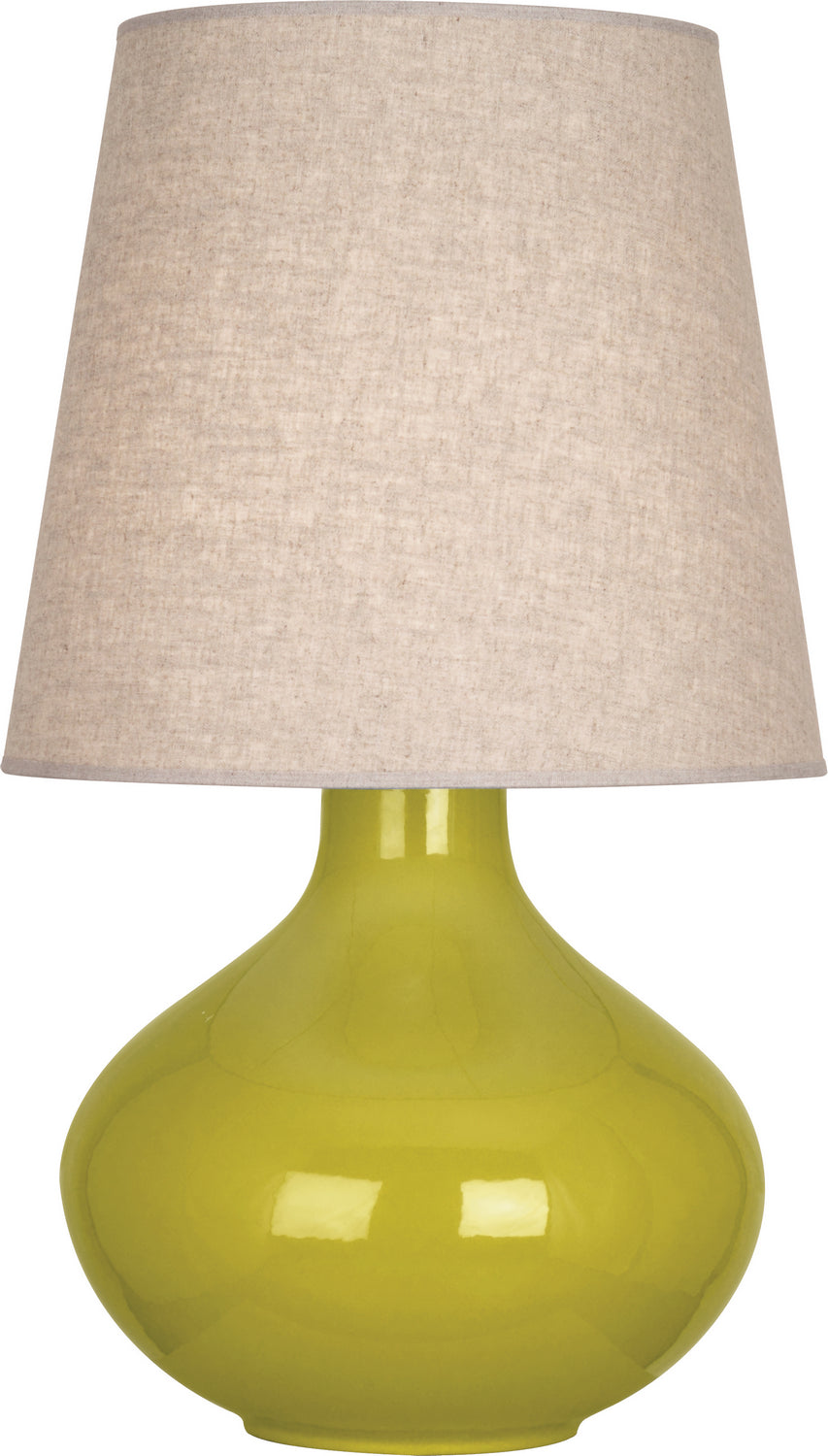 Robert Abbey - CI991 - One Light Table Lamp - June - Citron Glazed Ceramic