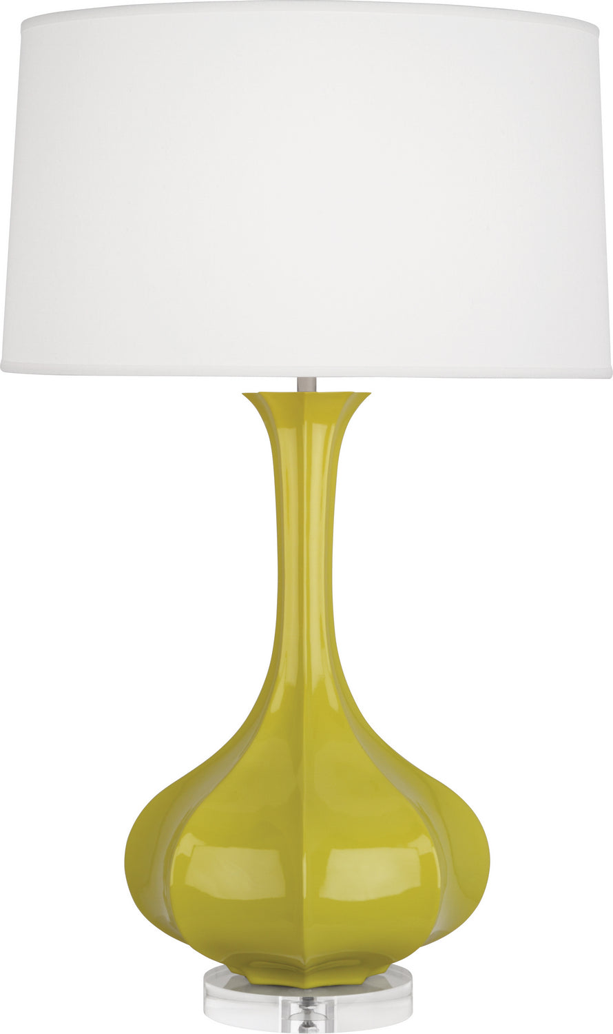 Robert Abbey - CI996 - One Light Table Lamp - Pike - Citron Glazed Ceramic w/Lucite