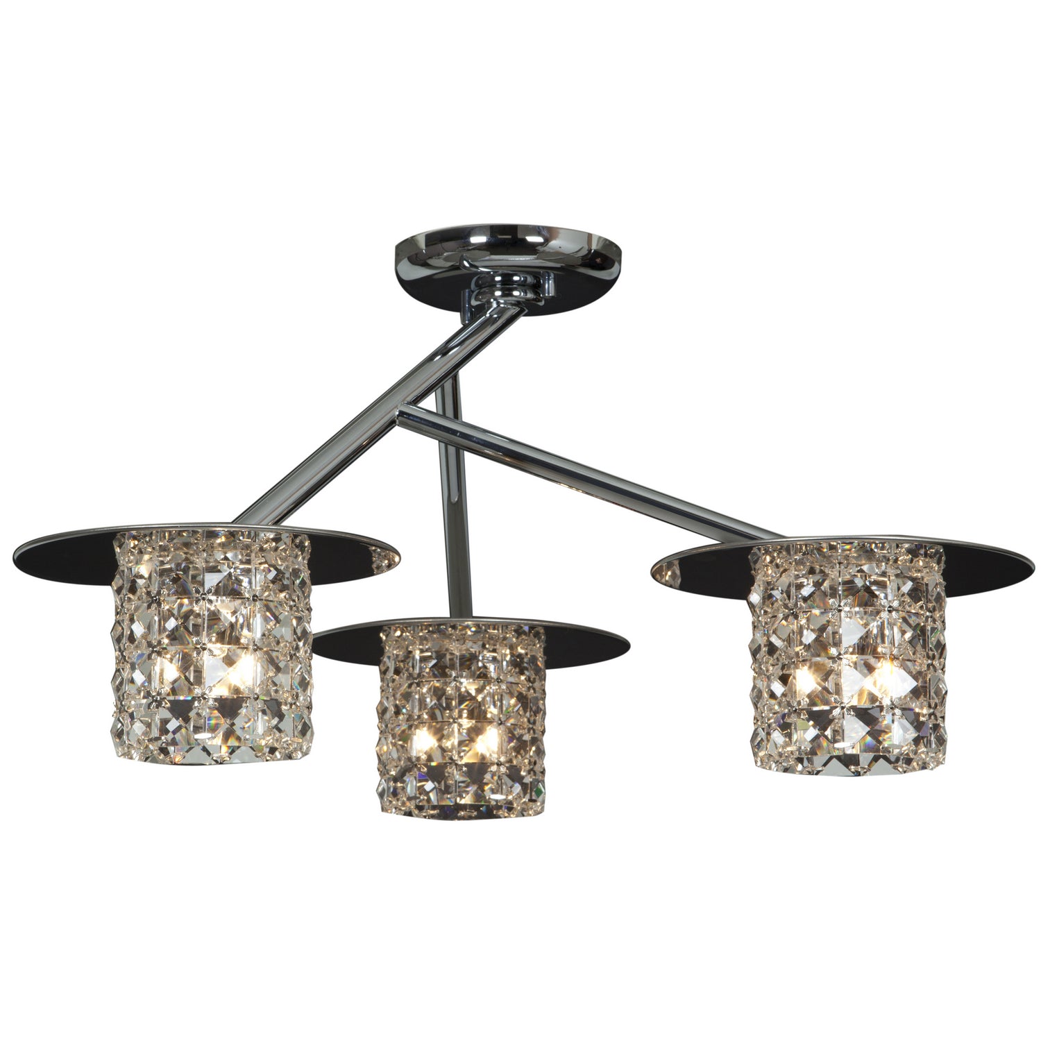 Access - 23924-CH/CCL - Three Light Semi-Flush Mount - Prizm - Chrome